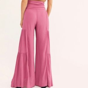 Free People Wide Leg Sailor Pink Pant
